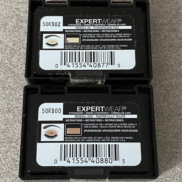 💥3/$25💥 NWOT 2 Maybelline Expert Wear Eyeshadow Nude Neutral Colours - Picture 5 of 5
